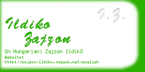 ildiko zajzon business card